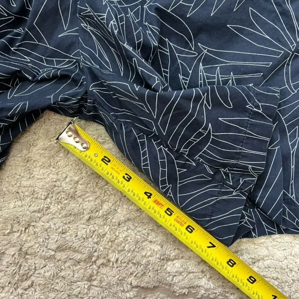 Armani Exchange Drawstring Waist Blue White Palm Print Shorts Mens Size 30